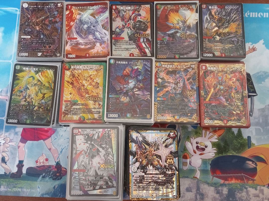 デュエルマスターズ 引退品 9デッキ+金トレジャー レア スリーブ デュエマ
