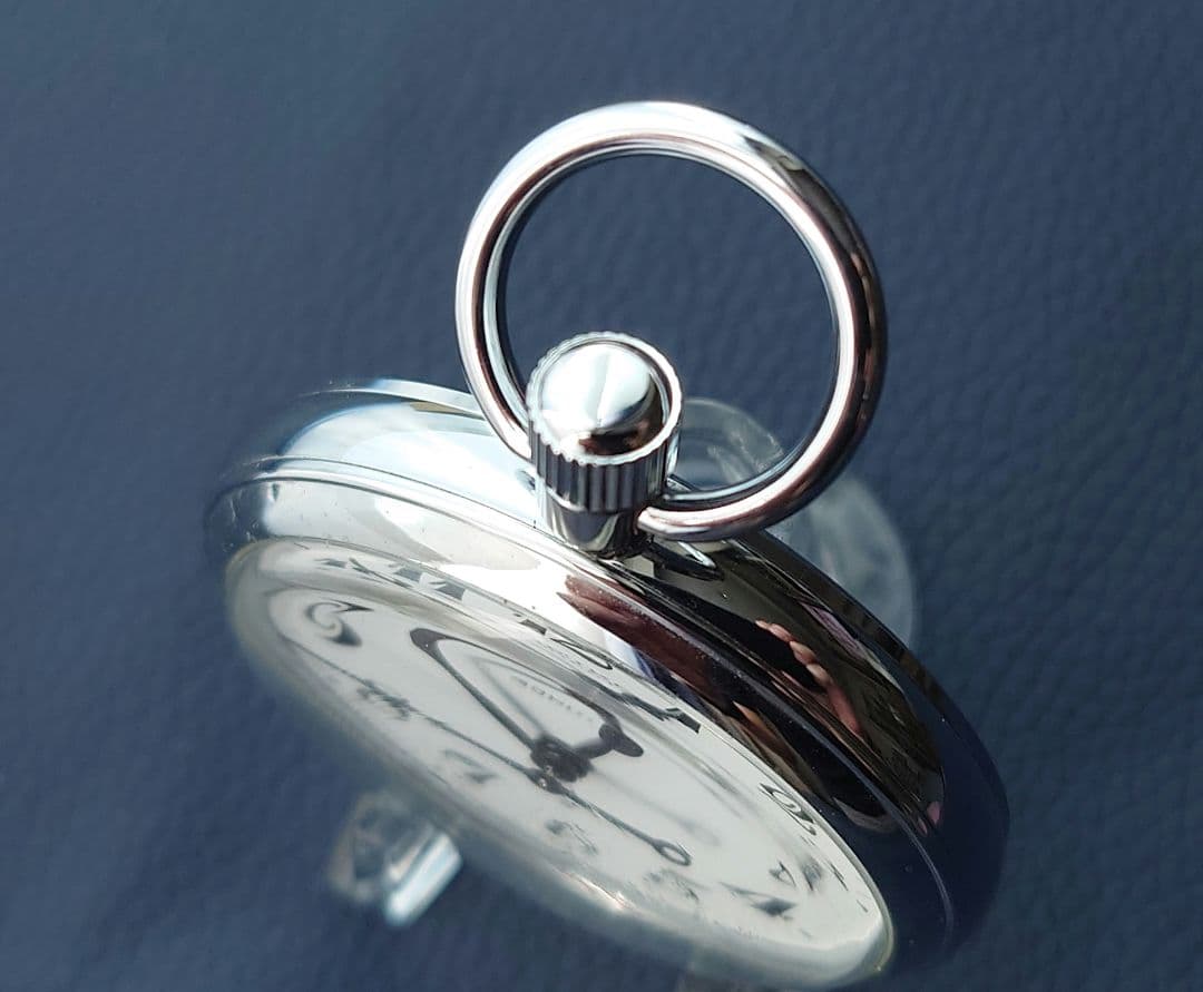 【チャレンジ20000キロ刻印/稼働】SEIKOセイコー鉄道懐中時計 専用箱あり