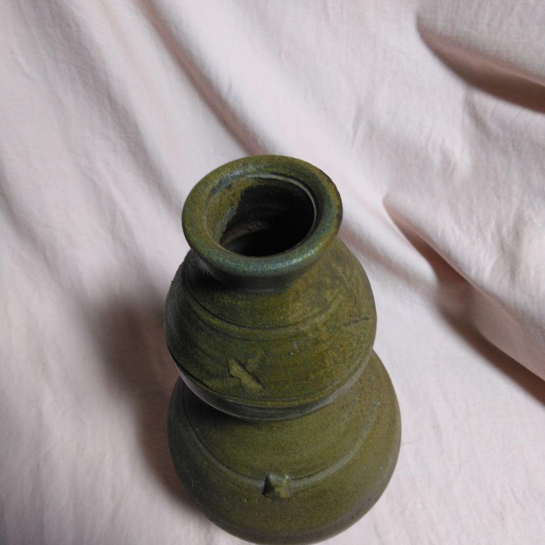 備前焼　瓢箪型　花入れ