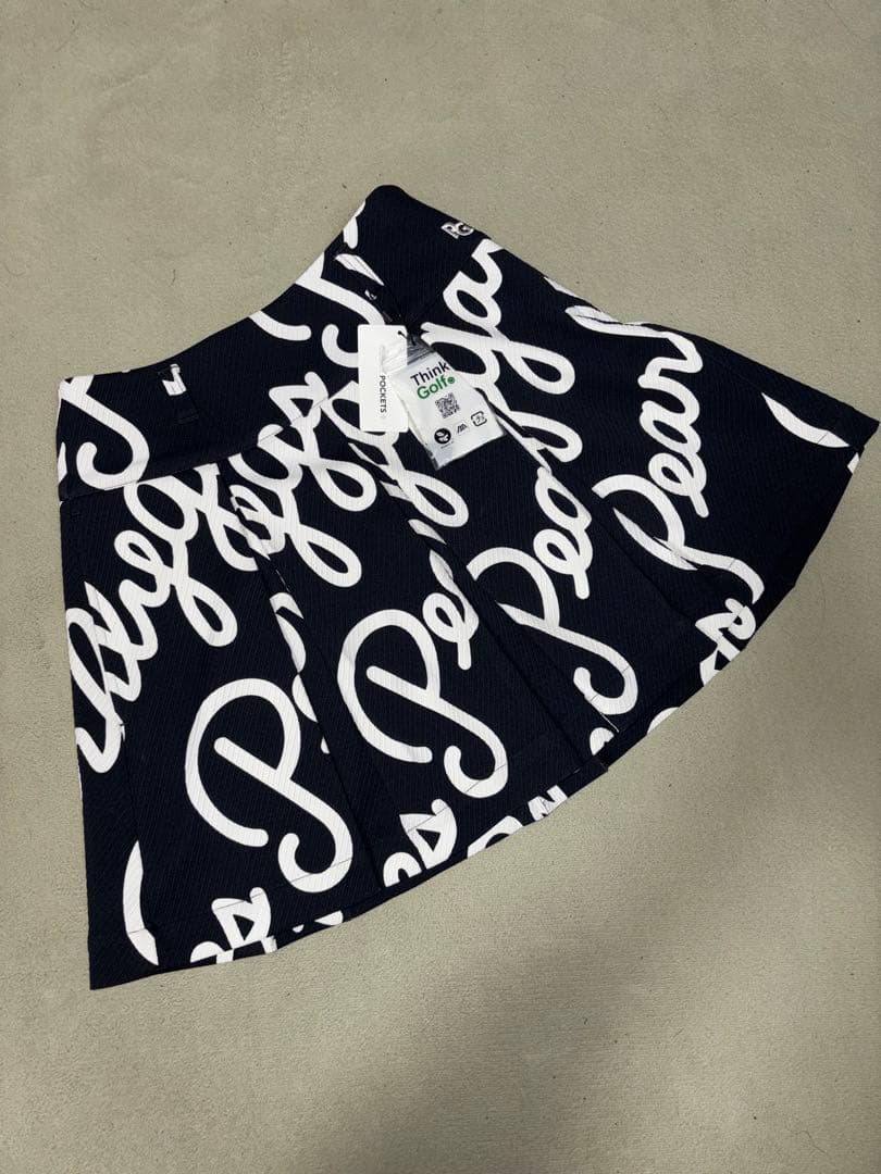 （新品）パーリーゲイツ、筆記体ロゴグラフィック柄、セットアップ、サイズ00