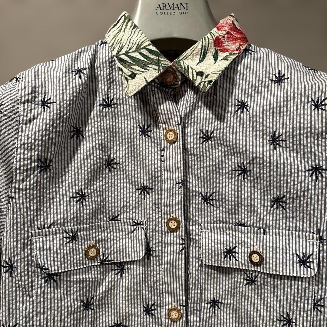 マークアンドロナ　　迷彩＆ストライプワンピース ワンピース