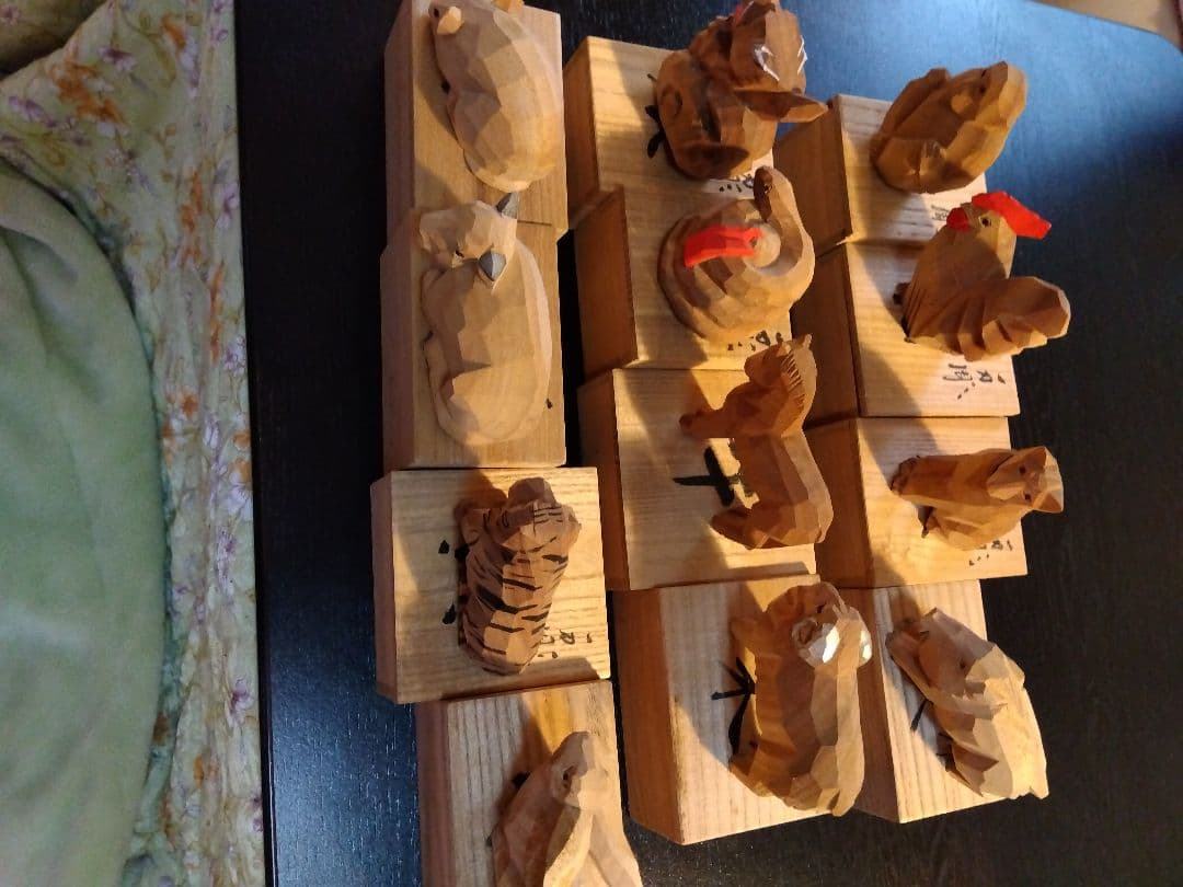 奈良　一刀彫　荒木義人　十二支