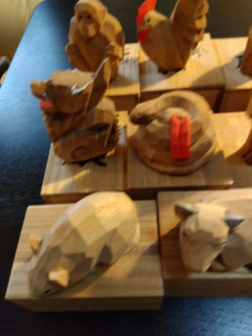 奈良　一刀彫　荒木義人　十二支