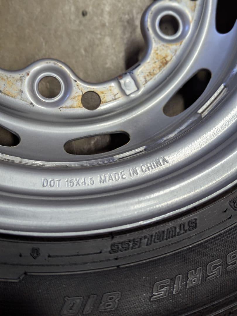 値下げ空冷ビートル 純正タイプホイール スタッドレス 4本 即使用可 使用期間少