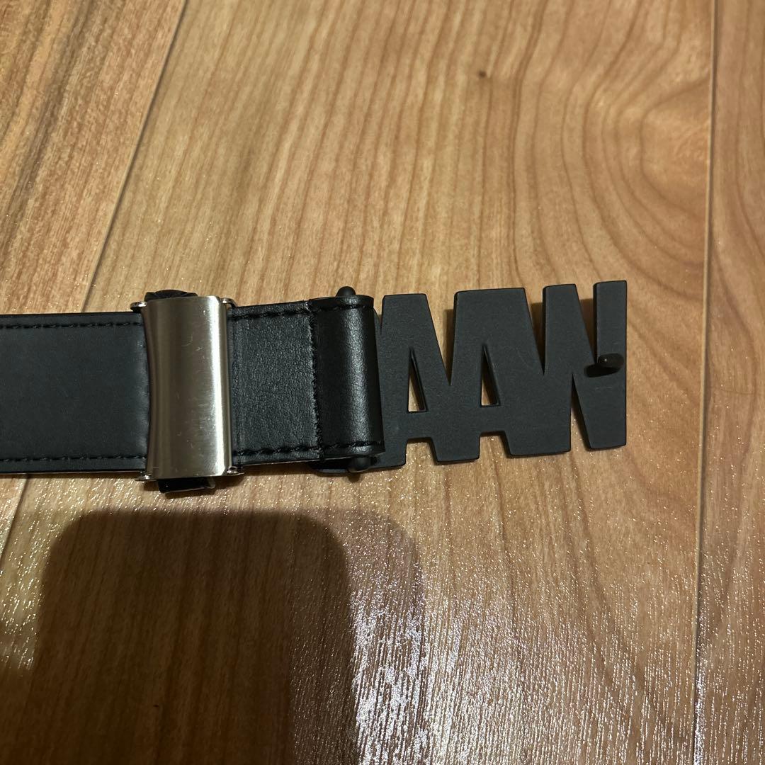 美品　ワック ベルト 黒 ロゴバックル レディース メンズ　ゴルフWAAC