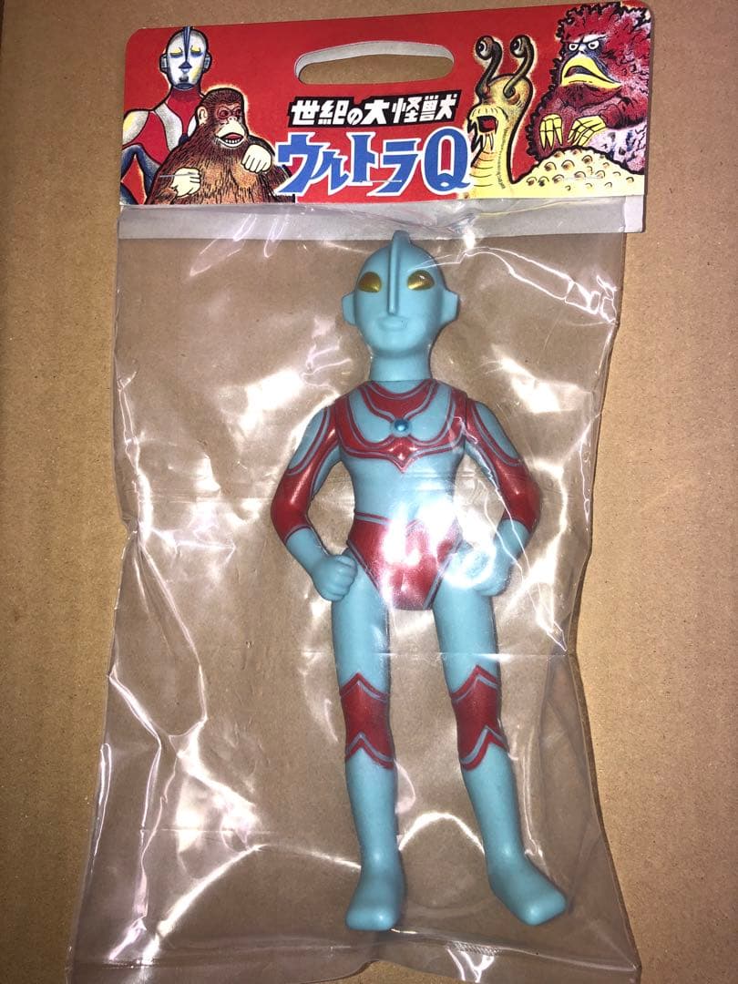 マルサン ウルトラマンジャック ミドル 金目 水色 レトロカラー ソフビ