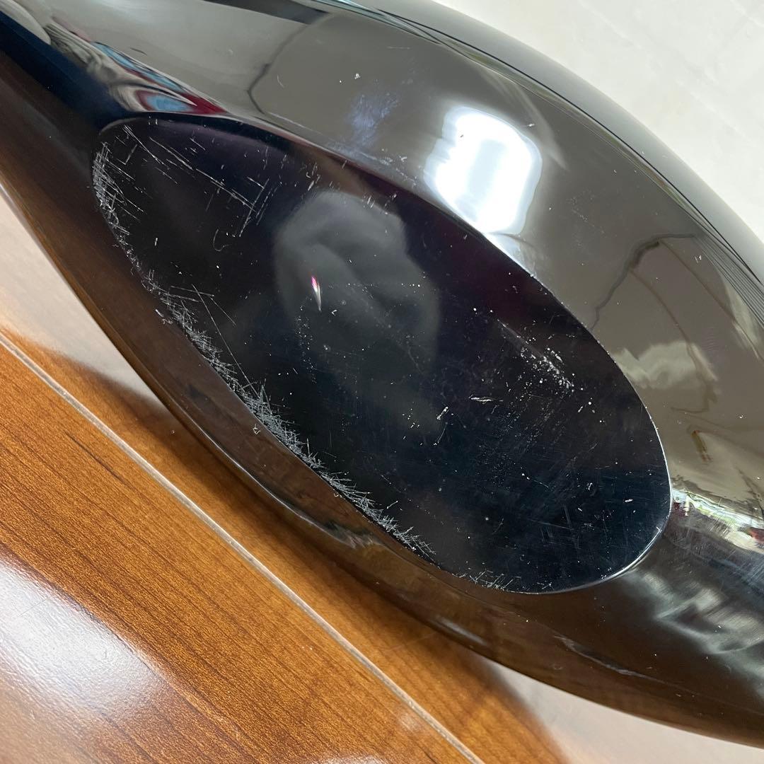 MURANOムラーノガラス イタリア製　大型　ヨット クリア　ブラック