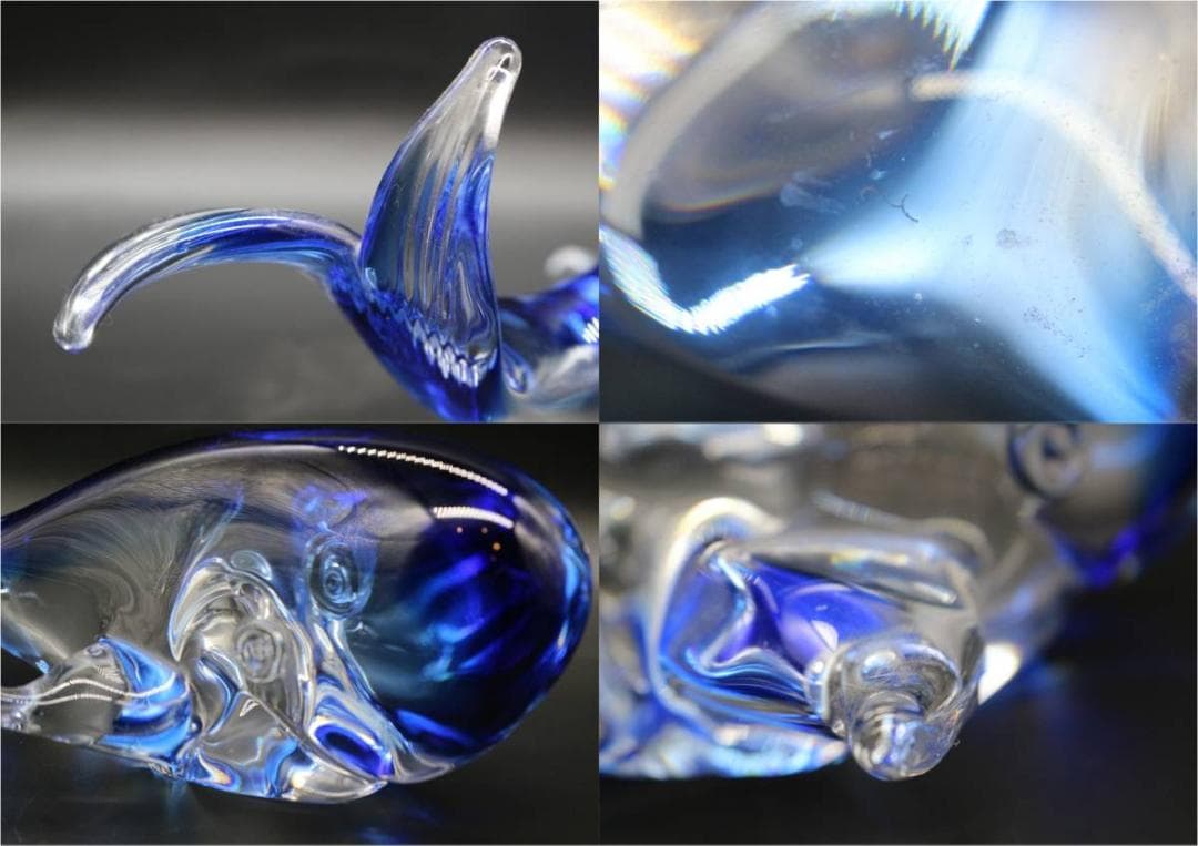 Marcolin クジラ クリスタルガラス オブジェ スウェーデン製 マルコリン