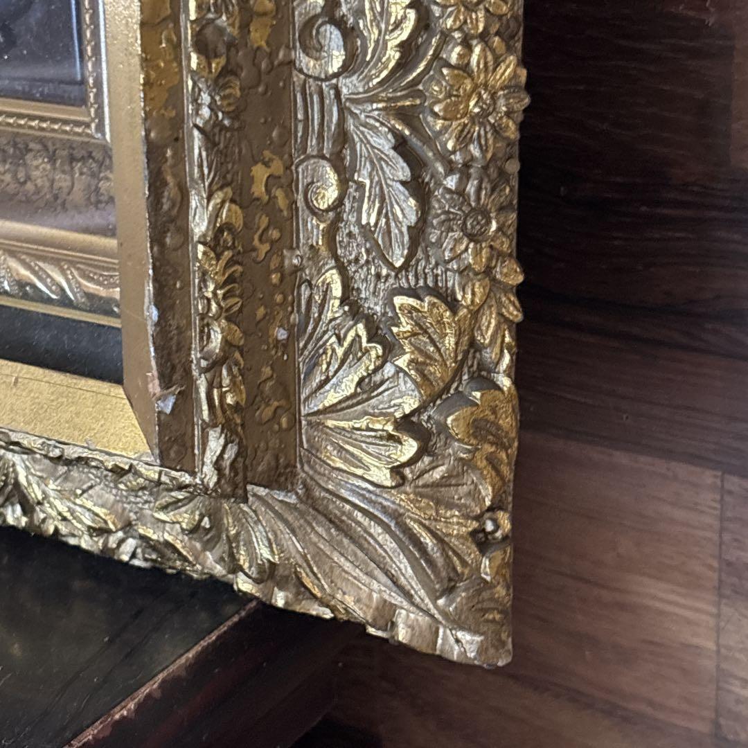 モナリザ 宝石画 絵画 金色フレーム　ストーン　希少　アンティーク