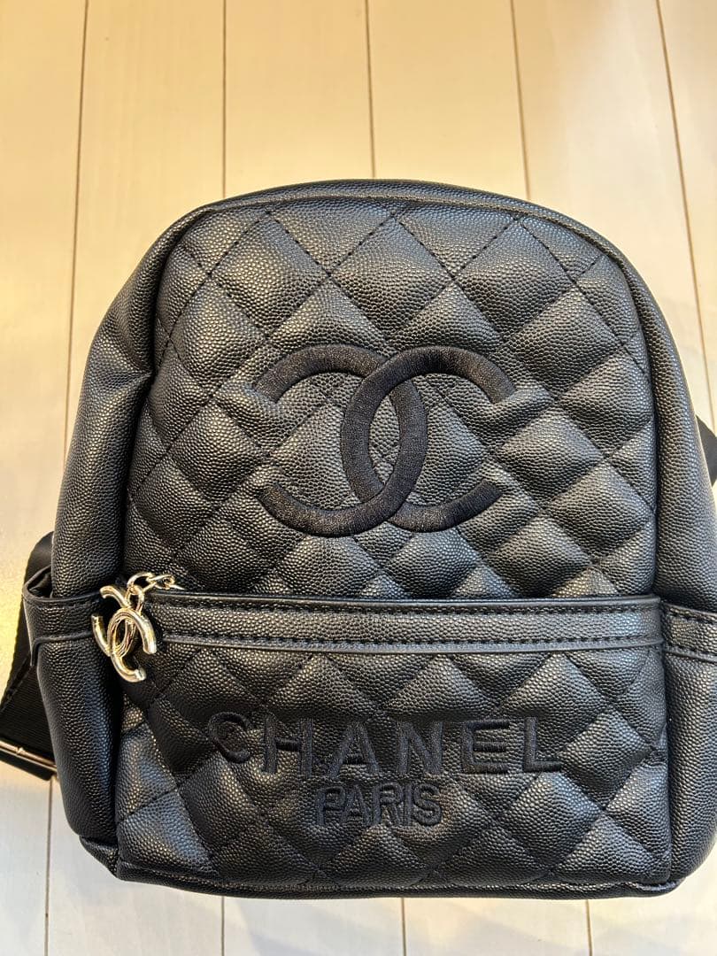CHANEL キルティングバックパック ブラック　ノベルティー