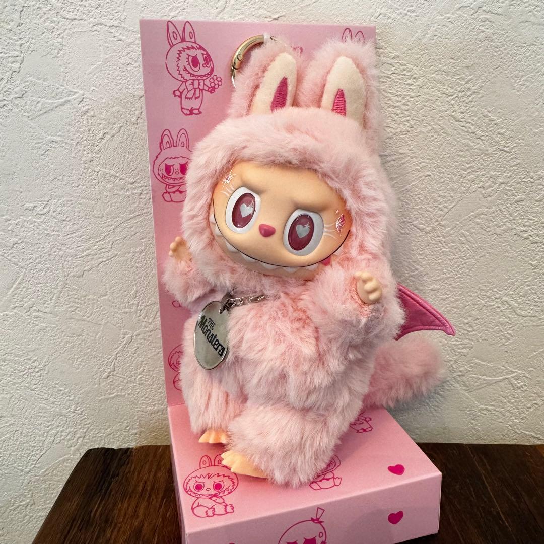 【海外限定】ZIMOMO LABUBUぬいぐるみキーホルダーピンクデビル