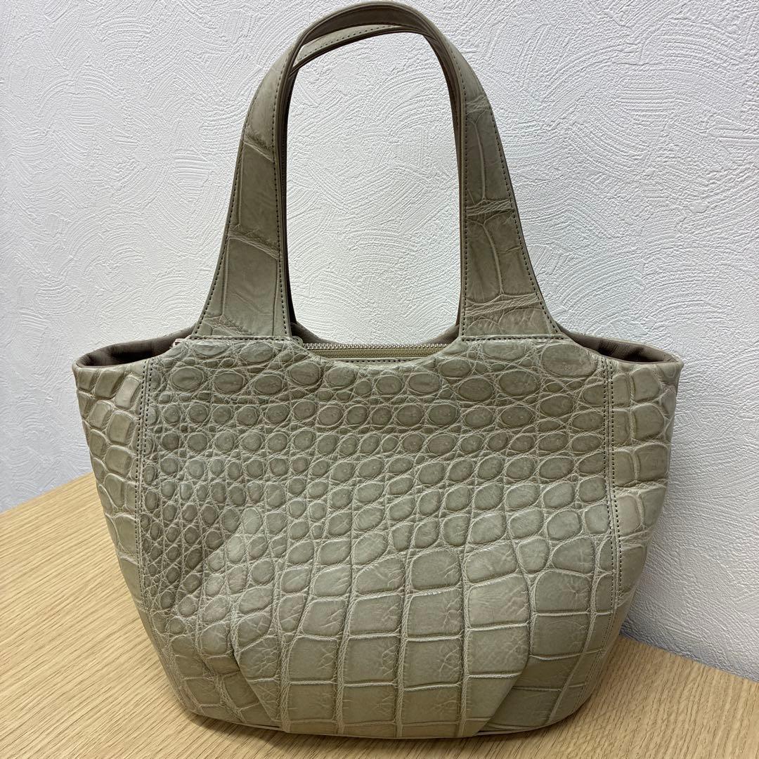 BAGFAN JRA 本クロコダイル レザートート 高級バッグ 正規タグ付き