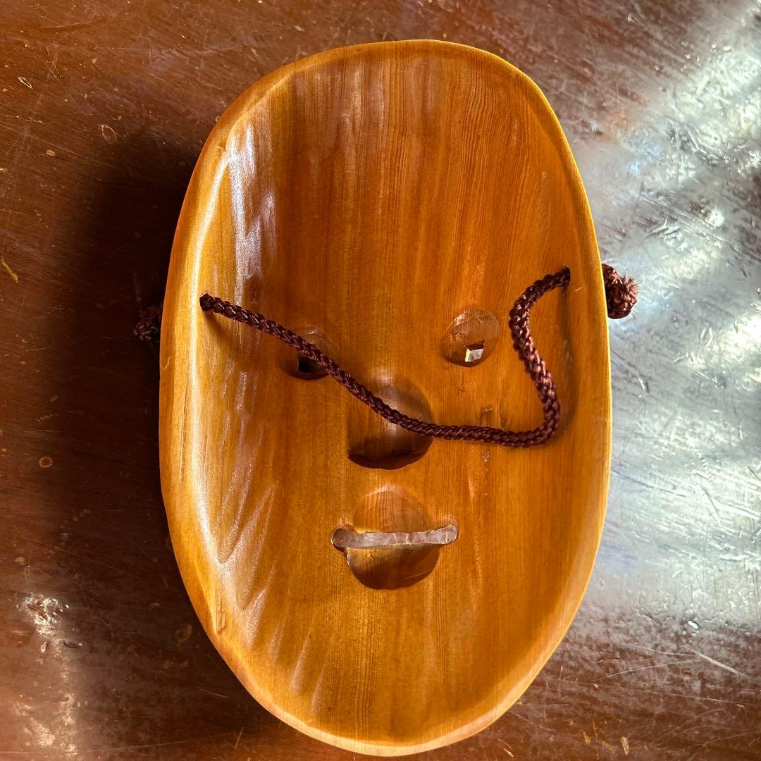 木製 能面 木彫り　小面