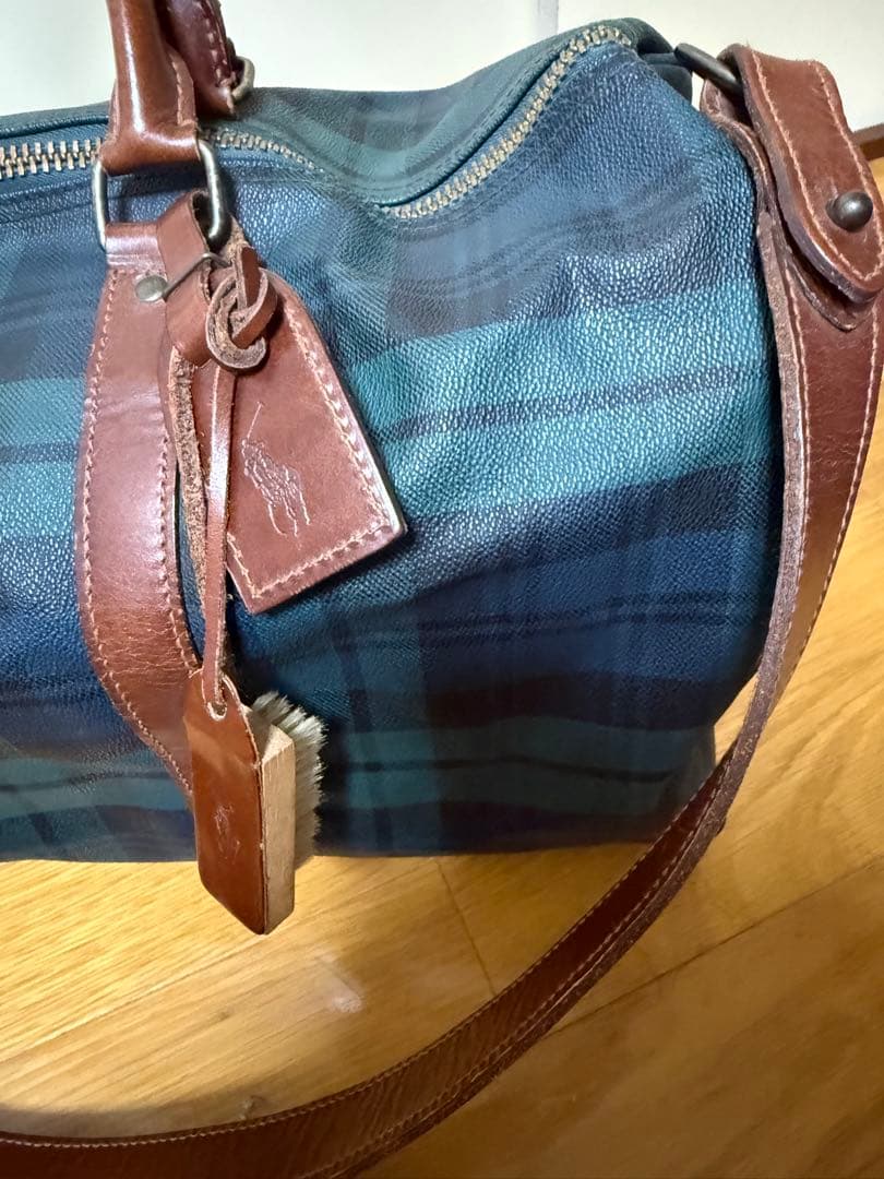 美品 ラルフローレン　ボストンバッグ 南京錠付