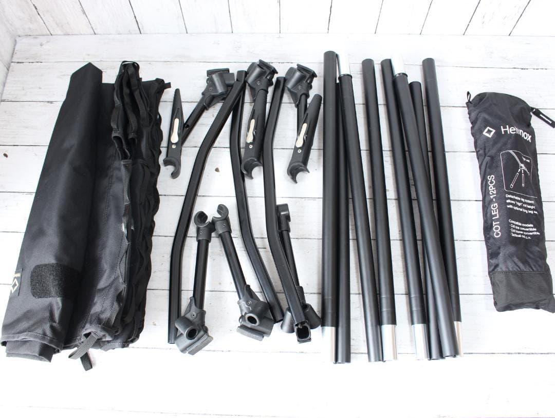 美品 ヘリノックス タクティカルコット コンバーチブル ブラック レッグ付き