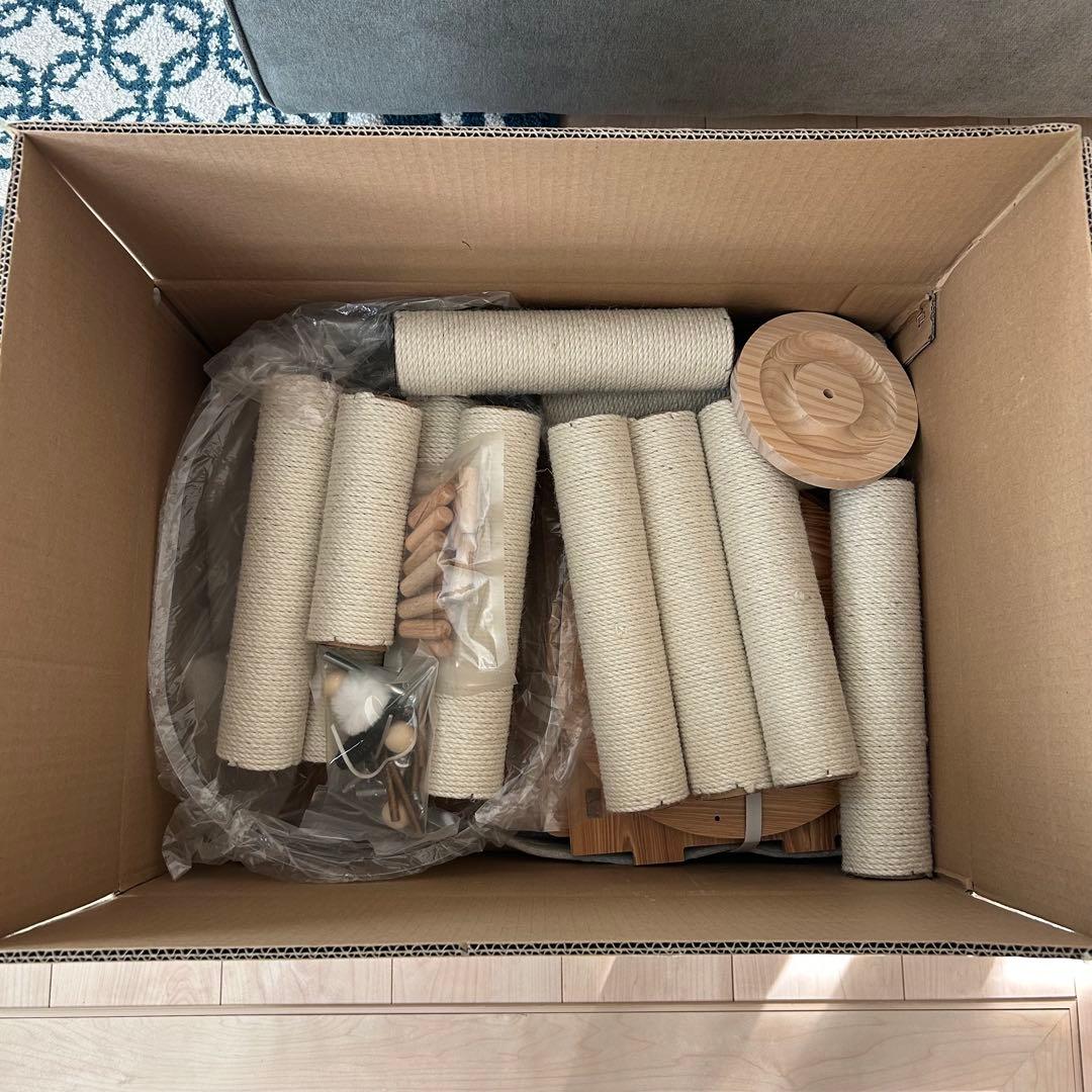 キャットタワー 木製 キャットハウス k42幅55×奥行40×高さ160cm