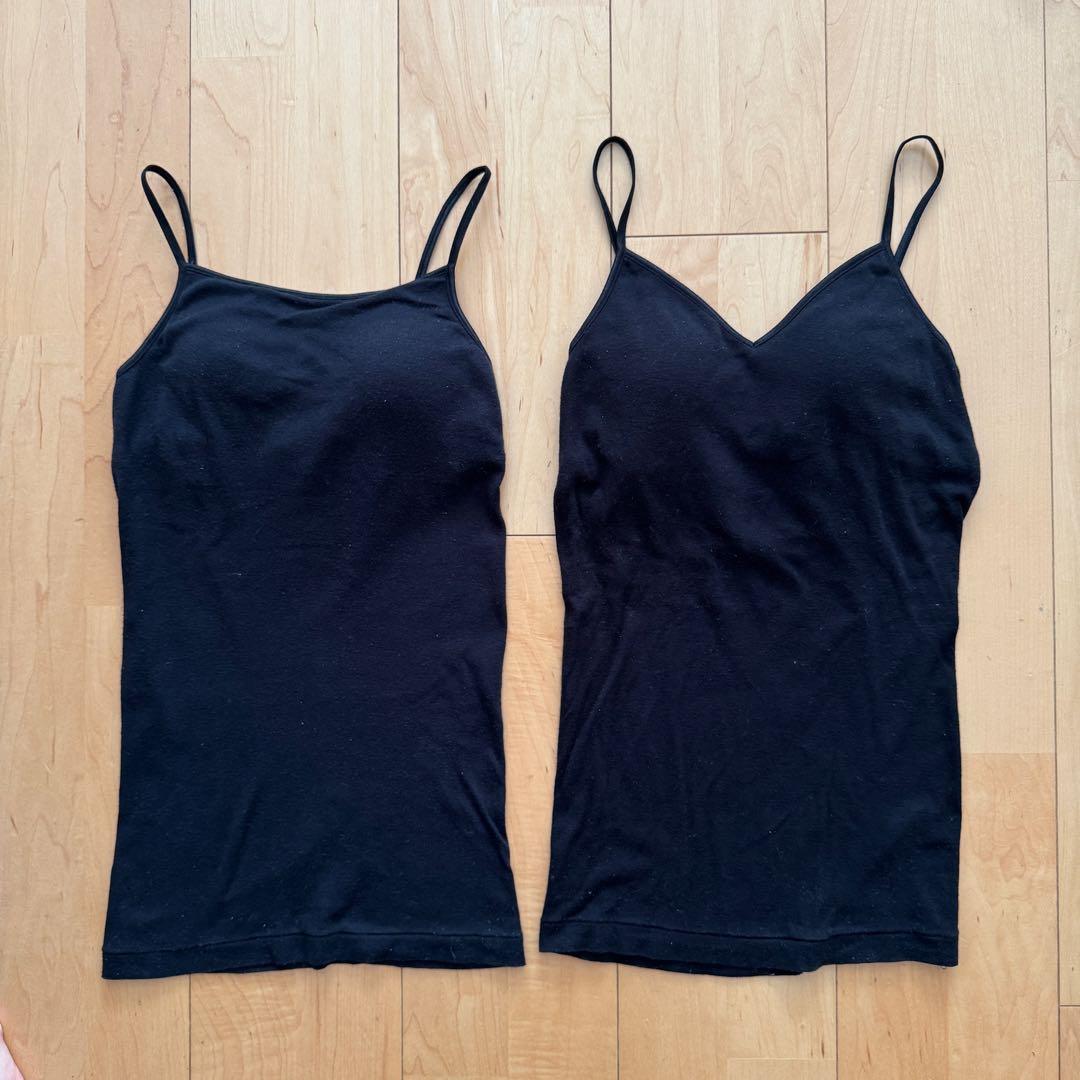 スープレルース ブラック キャミソール２枚セットサイズ2