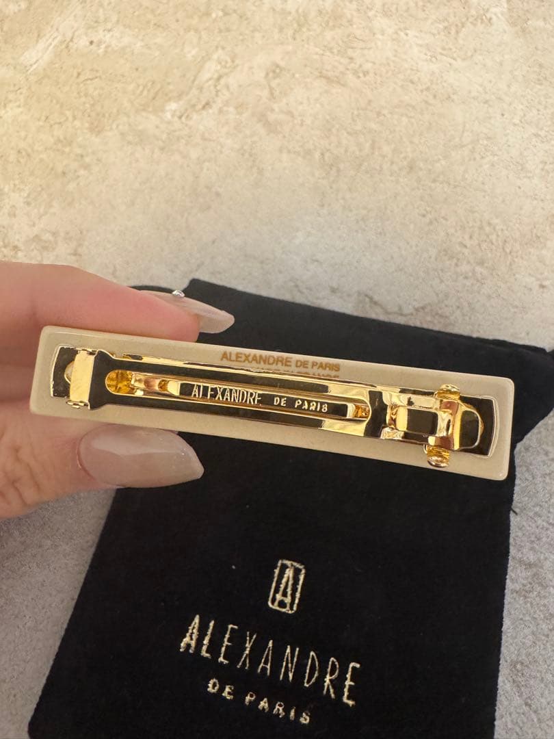 【未使用】アレクサンドルドゥパリ　パール　バレッタ