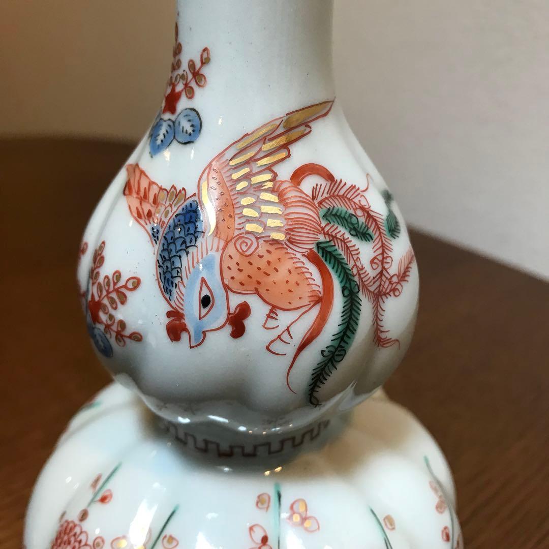 柿右衛門様式　古伊万里　有田焼　徳利　瓢型19cm