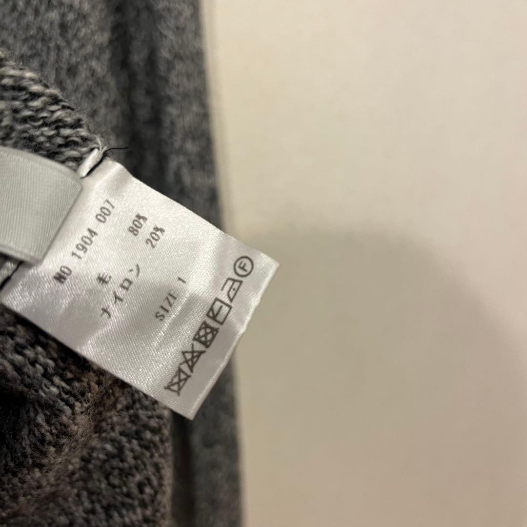 【美品】crepuscule 19AW カスミ柄 ウール モックネックニット