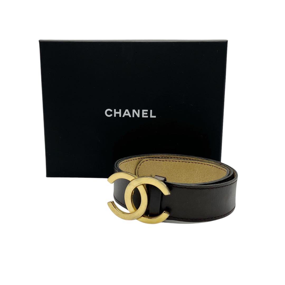 ⭐️良品⭐️ シャネル ベルト 65 ココマーク ブラック ヴィンテージ