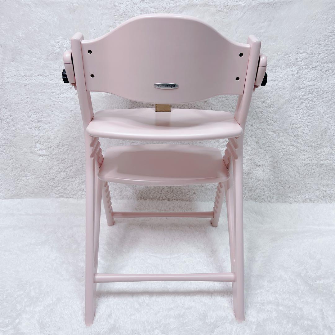 【希少色】　ヤマトヤ　ハイチェア　アッフルチェア　テーブル　ガード付　ピンク