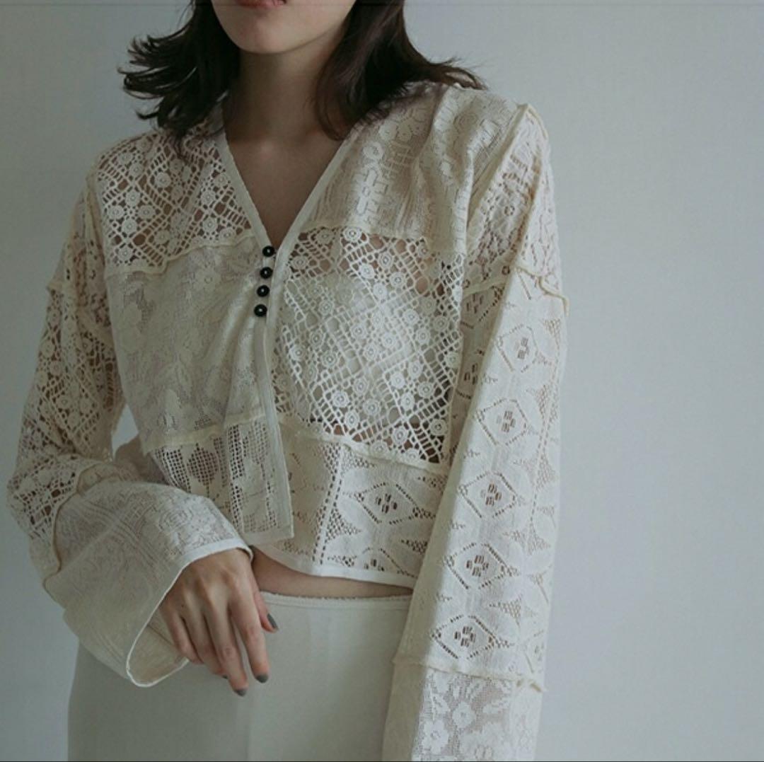 アンヌーク　anuke Patchwork Lace Cardigan