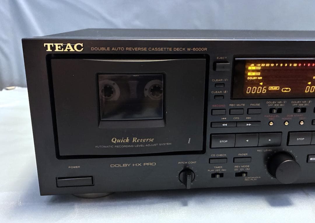 【動作OK！！】ダブルカセットデッキ　TEAC　W-6000R