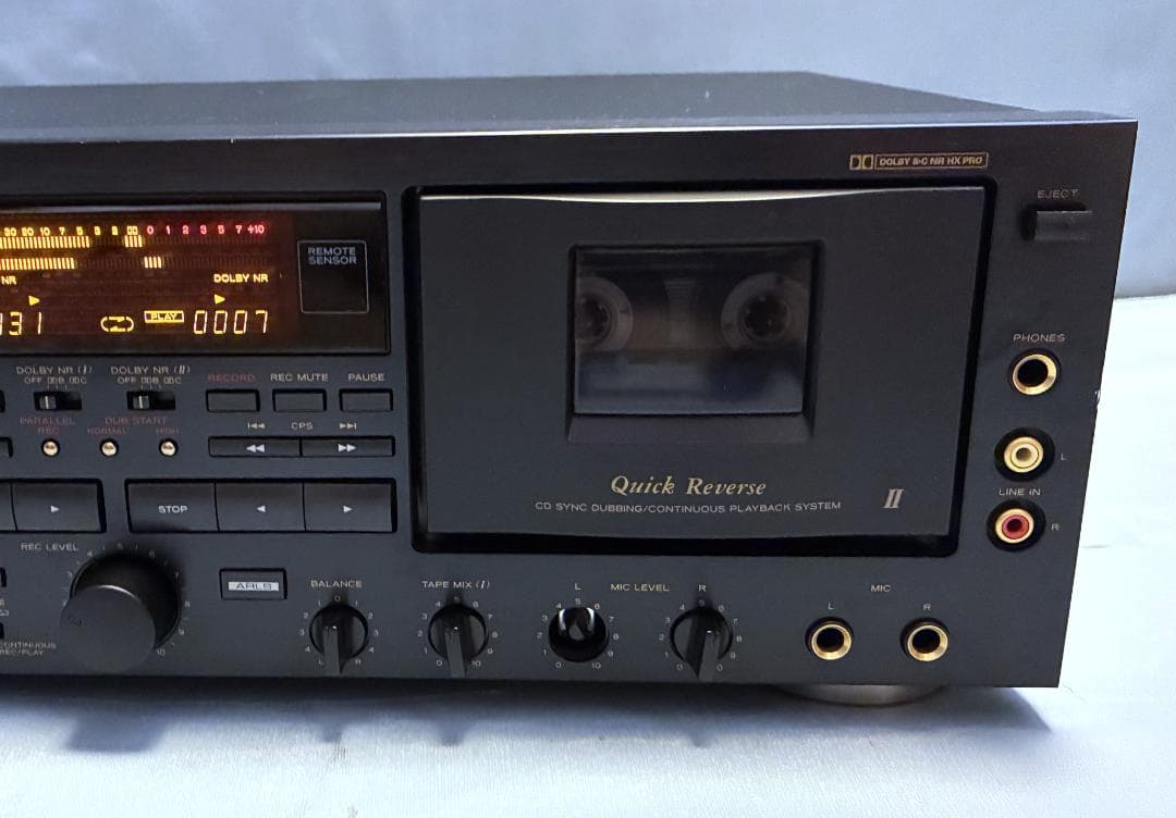 【動作OK！！】ダブルカセットデッキ　TEAC　W-6000R