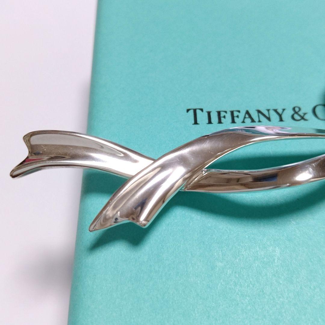 TIFFANY ティファニー リボンブローチ シルバー ラージサイズ