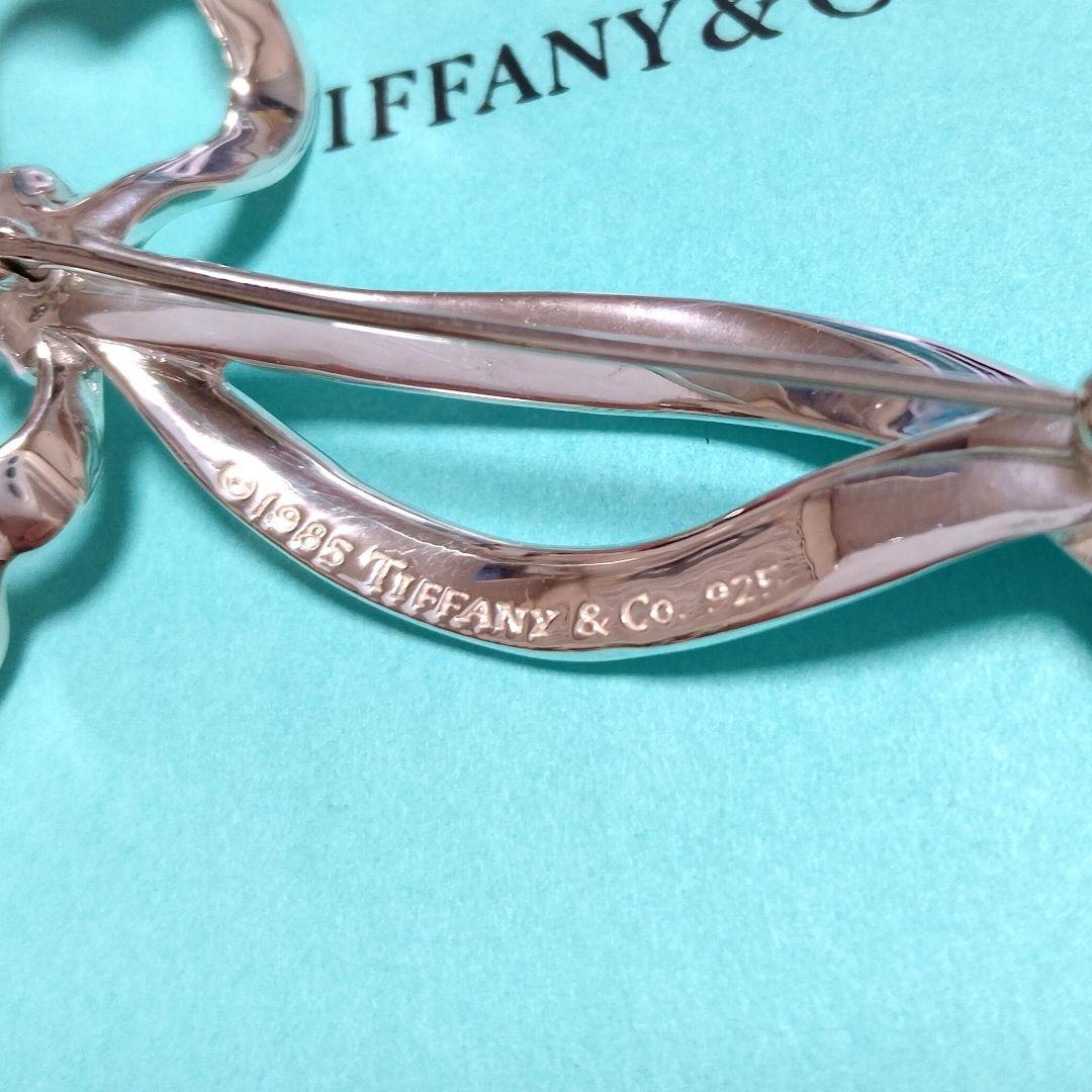 TIFFANY ティファニー リボンブローチ シルバー ラージサイズ