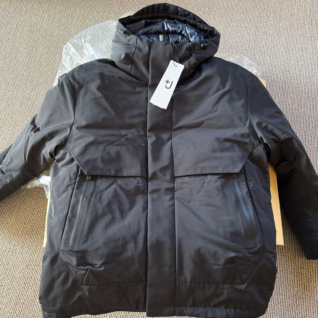 ユニクロ+J / ハイブリッドダウンオーバーサイズパーカー黒M