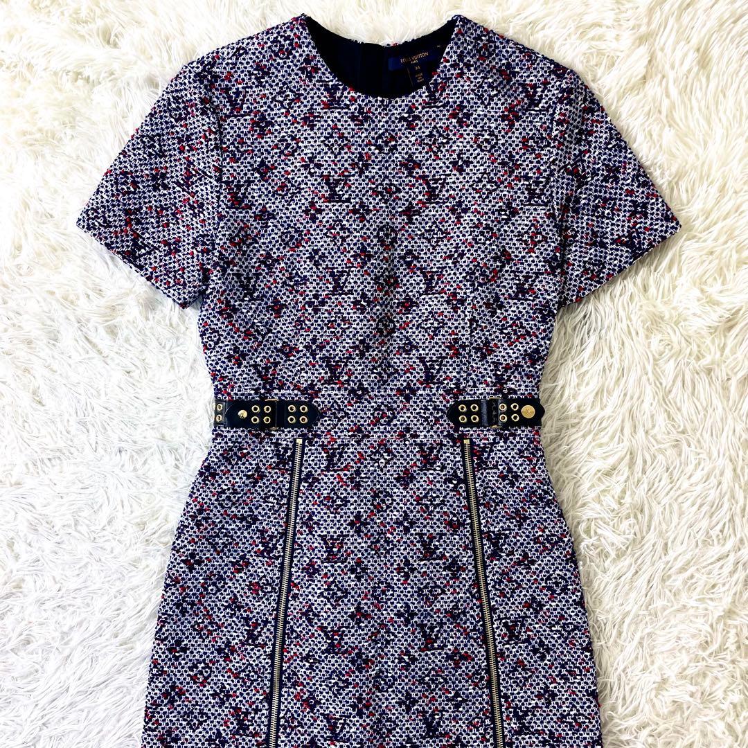 ルイヴィトン　ツイードワンピース　牛革ベルト　門りょう　ひめか着用