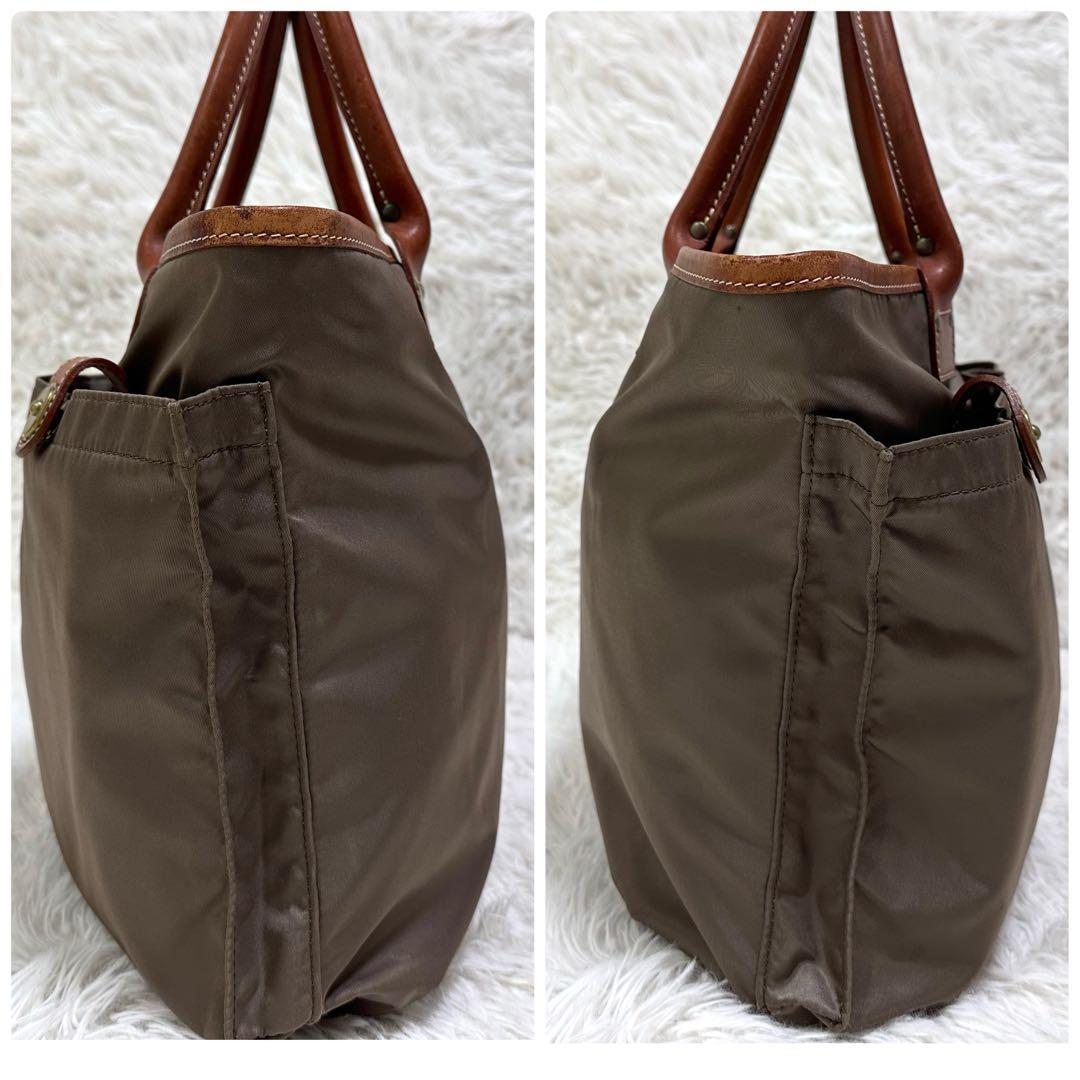 【大容量 A4 PC収納✨】フェリージ ヘルメットバック カーキ 本革 ビジネス