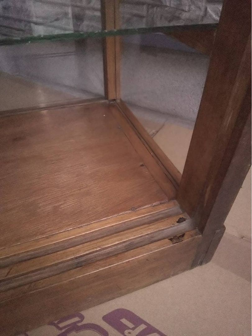 木製ガラス2段ショーケース