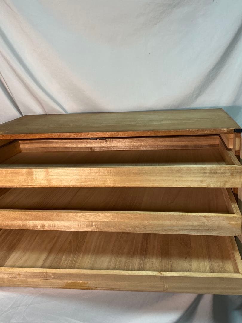 2794❣️ 桐箪笥 小型収納棚 3段 衣装ダンス 着物 チェスト 観音開き