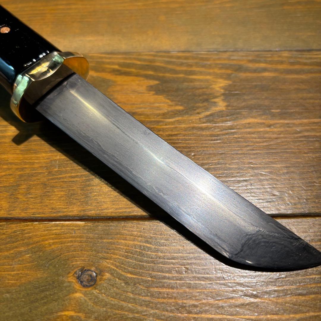 日本刀残欠クラフトナイフNo.85 筑前国住宗次 黒鞘