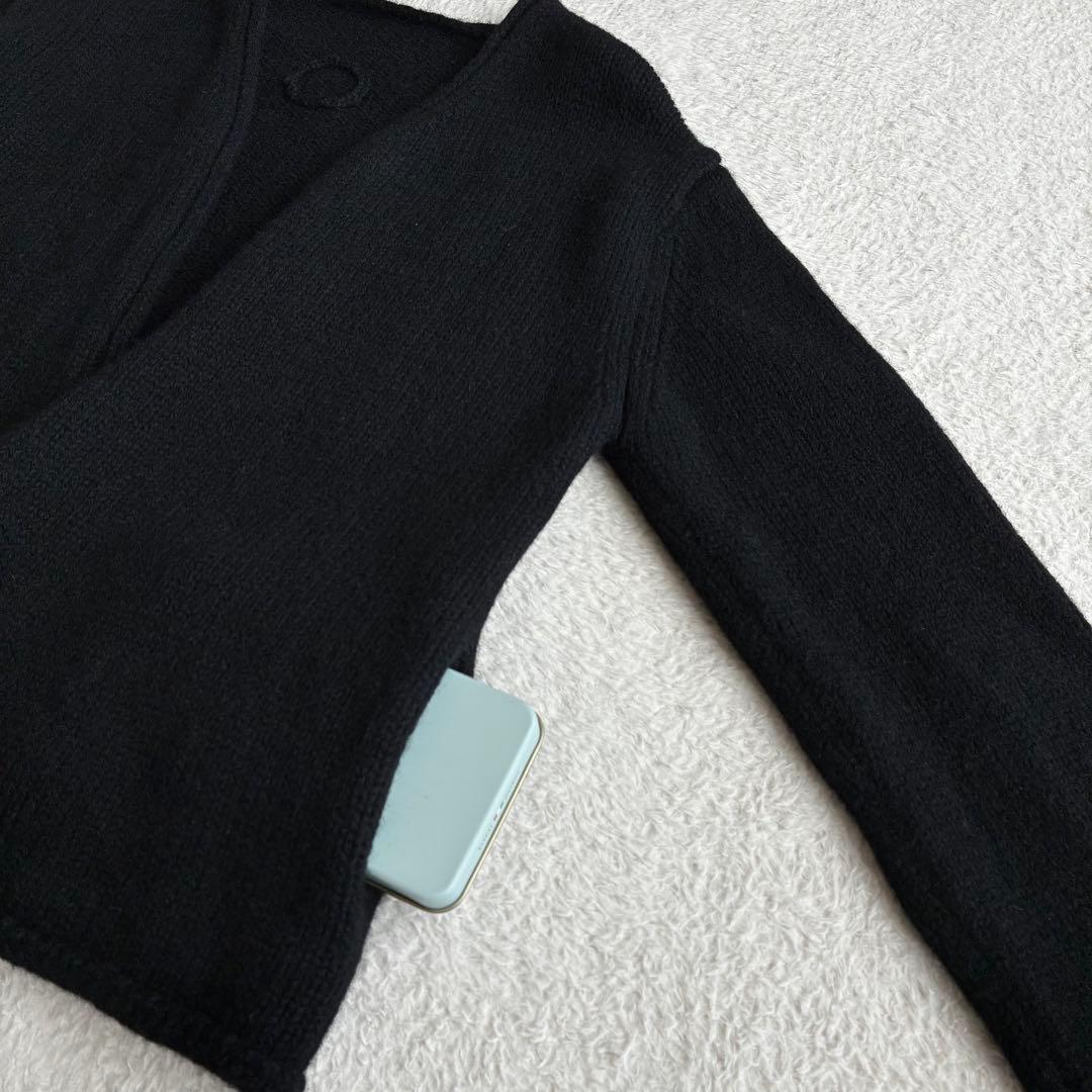 美品 ランフランセダンタン Degas ドガ 黒 ニット カーディガン 日本製