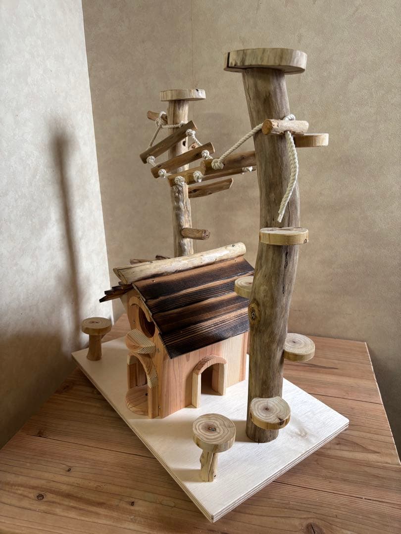 インコ止まり木 流木バードアスレチック