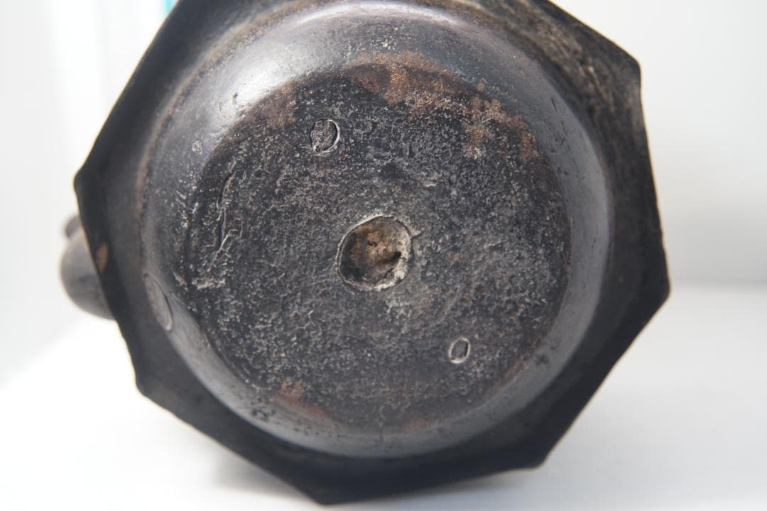 鉄瓶　上田照房　金龍堂　八角形　側面に絵柄