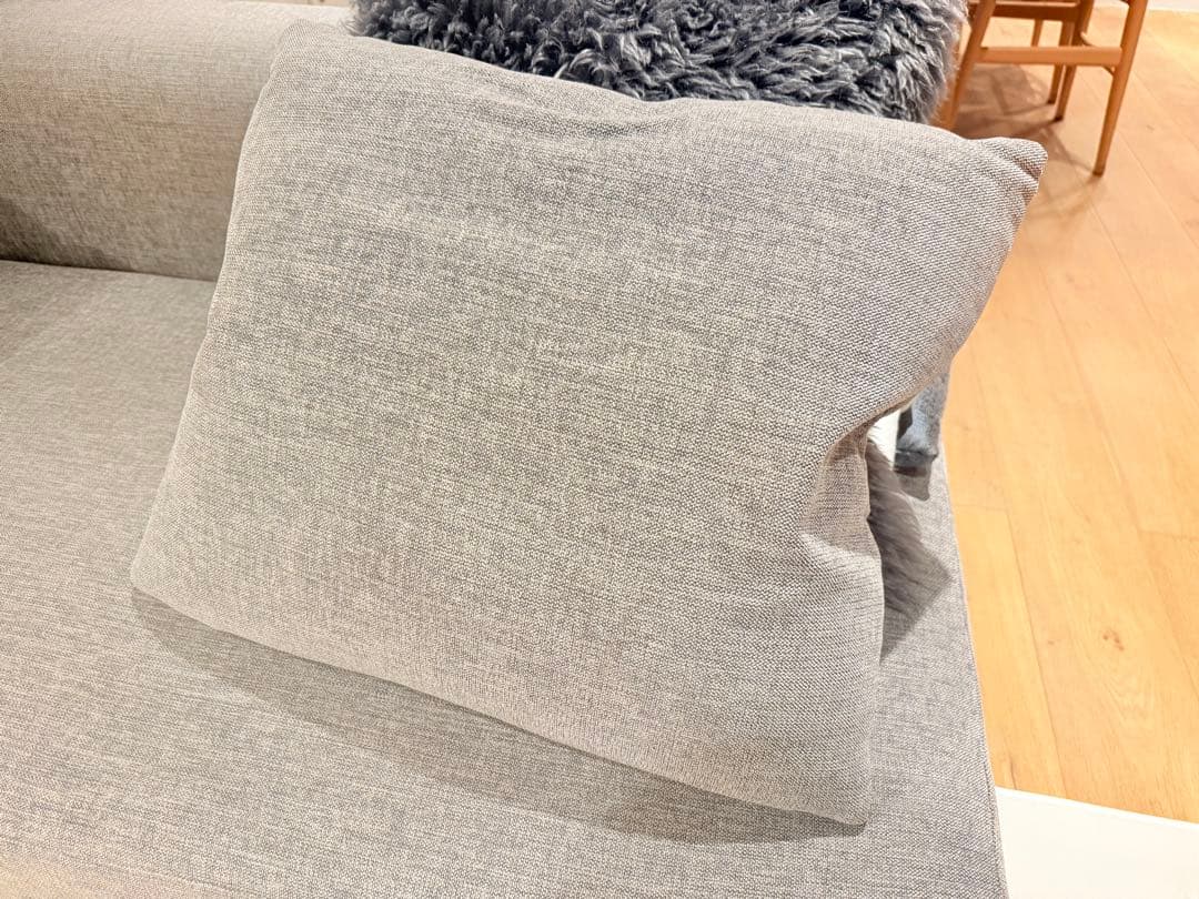 エスティック　liz ソファ　1Pアームレス　Dランク　グレー　クッションセット