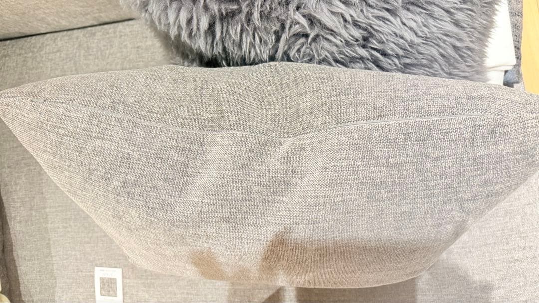 エスティック　liz ソファ　1Pアームレス　Dランク　グレー　クッションセット