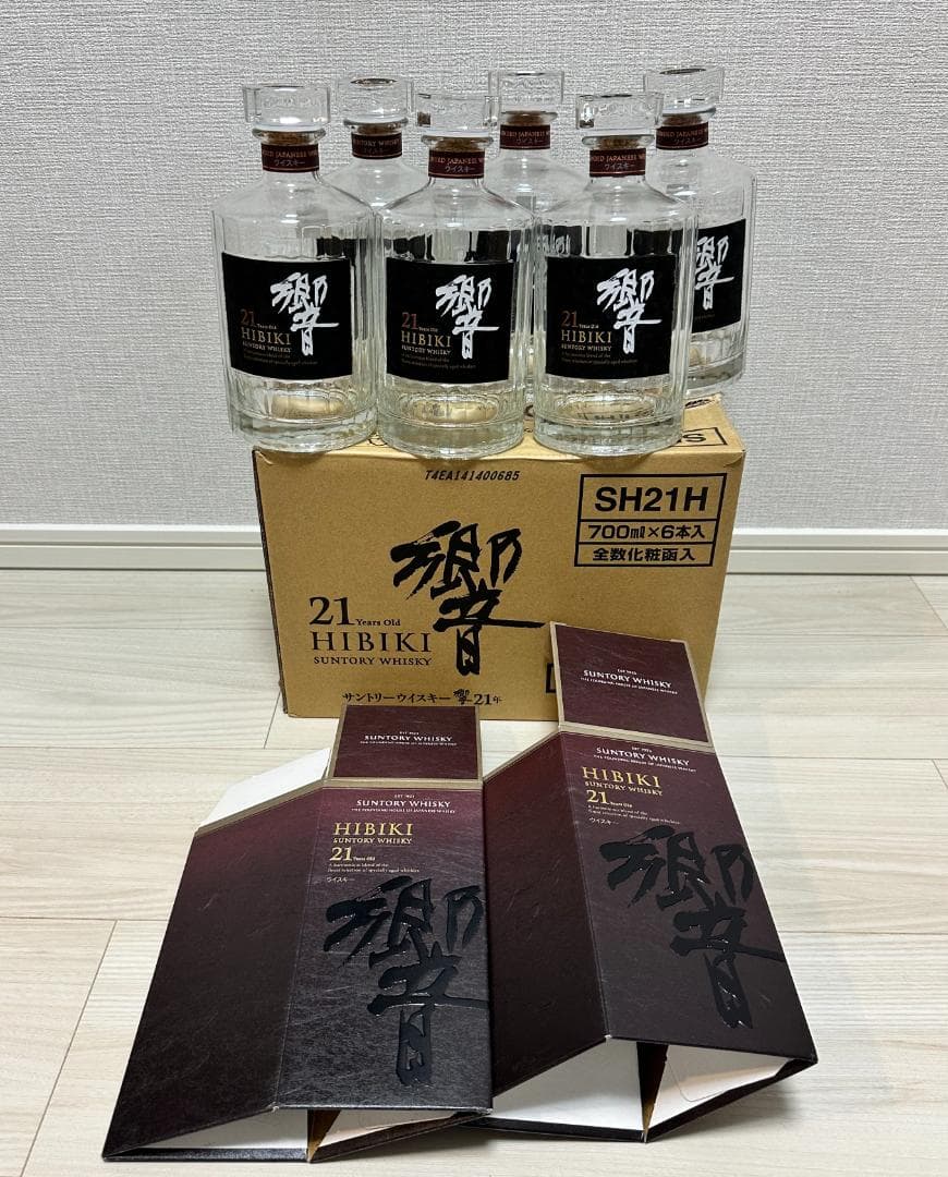 【空瓶】サントリー　響21年　700ml　6本セット