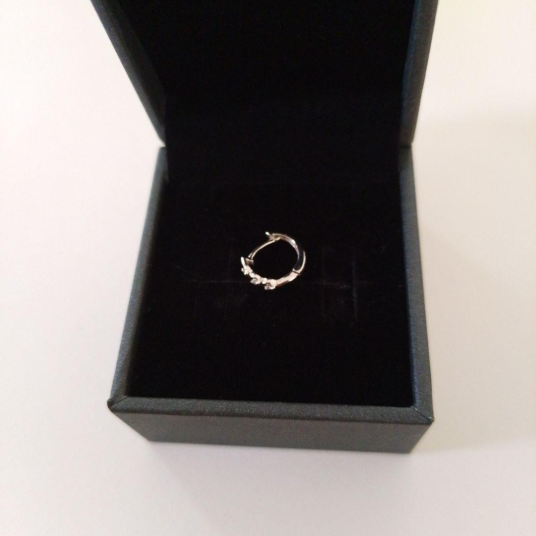 楽天carat プラチナ中折式ダイヤフープピアス　片耳のみ