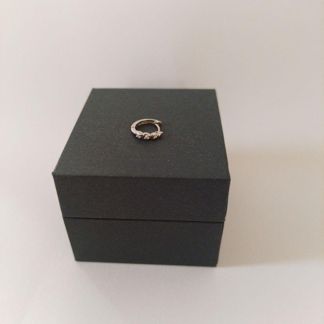 楽天carat プラチナ中折式ダイヤフープピアス　片耳のみ