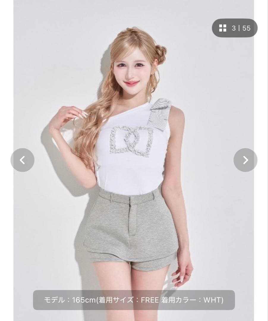 ダーリッチ ビックリボンワンショルトップス