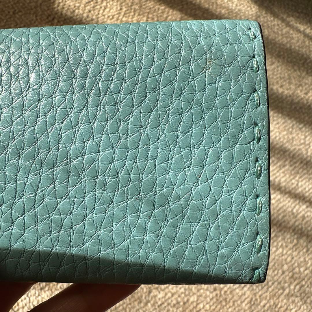 美品FENDI ミントグリーン 名刺入れ