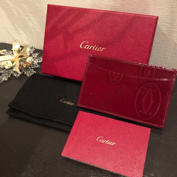 Cartier♡カルティエ♡ハッピーバースデー　カードケース　美品　レア　赤