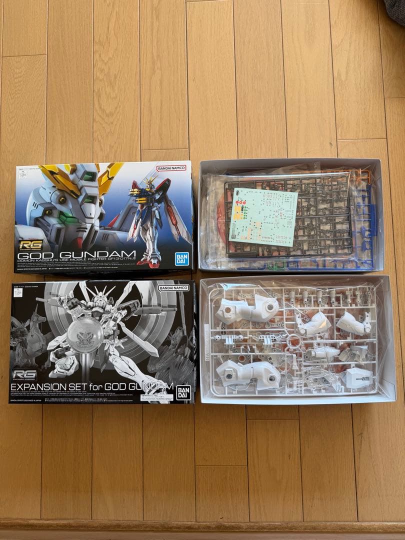 未組立 RG ゴッドガンダム ＋　ゴッドガンダム用拡張セット