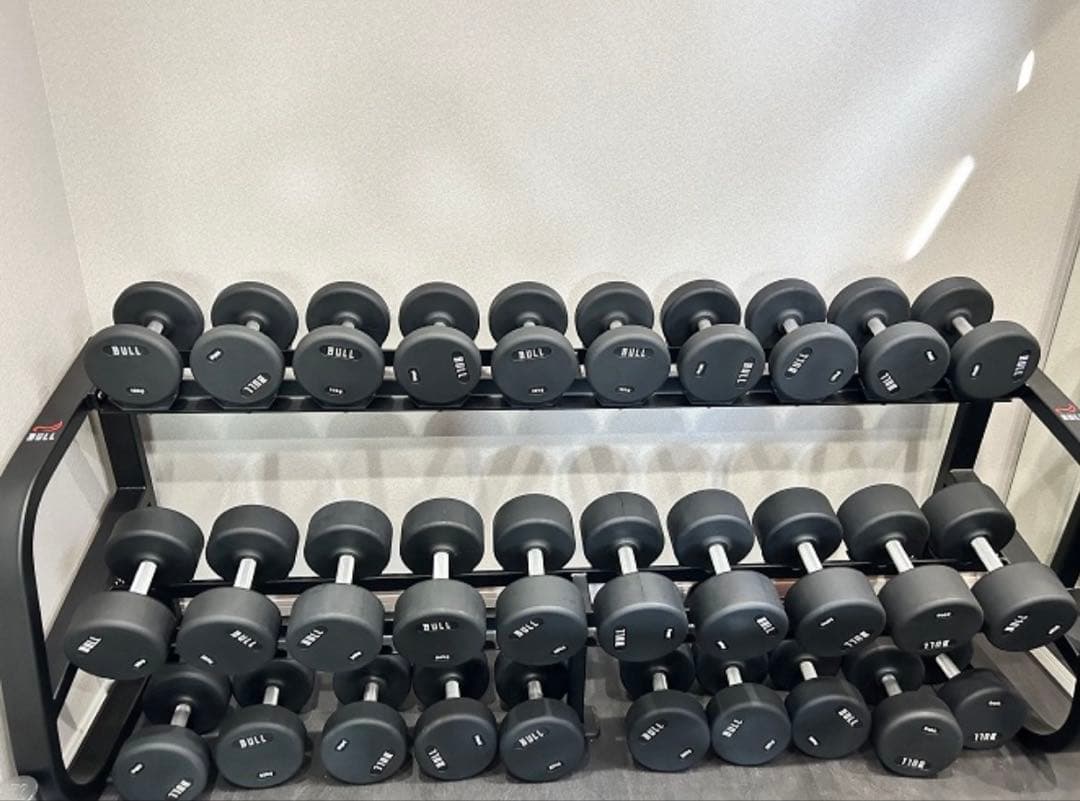 【すぎ】BULLダンベル12〜30kgラック➕マットset